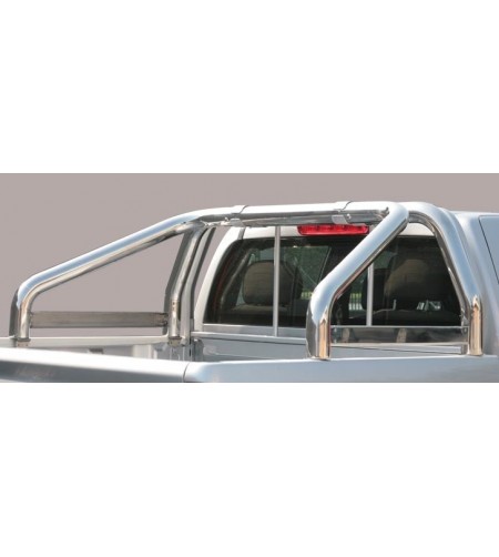 Nissan King Cab 1998-2001 Roll Bar on Tonneau  - 2 pipes inscripted - RLSS/K/286/IX - Rollbars / Sportsbars - Verstralershop