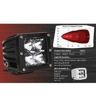 LED bar - Rigid Industries - D-series - 3'' - Driving Spot Combo - Set
