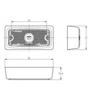 SIM 3129 SIM Marker Light Amber with Rubber foot - 3129.5001000 - Lights and Styling