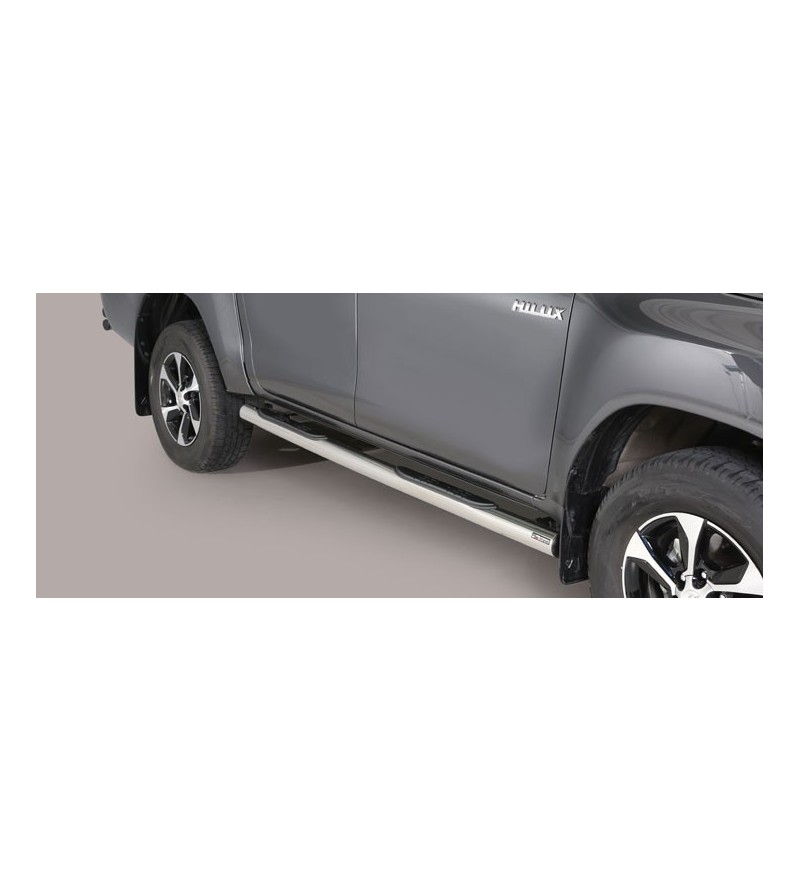 TOYOTA HILUX 16+ Grand Pedana (Side Bars with steps) Inox - Double Cab - GP/410/IX - Lights and Styling