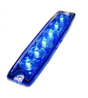 Flitslamp Superdun 6x1W LED Blauw - 500364
