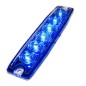 Blitzleuchte - Ledson - 6-Led - 6 led - 5.7" - 14.6cm - Klar - Super dünn - 23 Blitzmuster - Blau - 12V-24V 