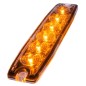 Blitzleuchte - Ledson - 6-Led - 6 led - 5.7" - 14.6cm - Klar - Super dünn - 23 Blitzmuster - Amber - 12V-24V 