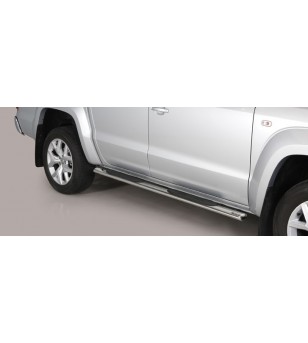 VW Amarok 16+ Oval Grand Pedana (Oval Side Bars with steps) Inox - GPO/280/IX - Lights and Styling