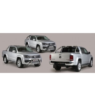 VW Amarok 16+ Oval Grand Pedana (Oval Side Bars with steps) Inox