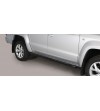 VW Amarok 16+ Oval Grand Pedana (Oval Side Bars with steps) Inox BLACK - GPO/280/PL - Sidebar / Sidestep - Verstralershop