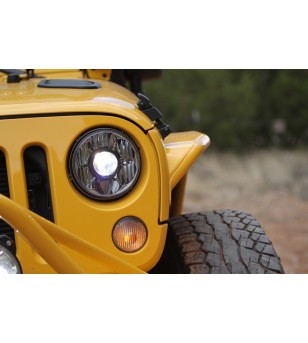 KC Hilites 7" Gravity LED PRO7 Headlight Dot Jeep JK 07-17 Set - 42341