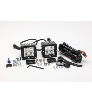 KC 3'' C-SERIES C3 LED PAIR PACK SYSTEM FLOOD - 332 - Lights and Styling