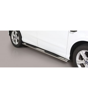 Kuga 17- Oval grand Pedana (Oval Side Bars with steps) Inox - GPO/420/IX - Lights and Styling