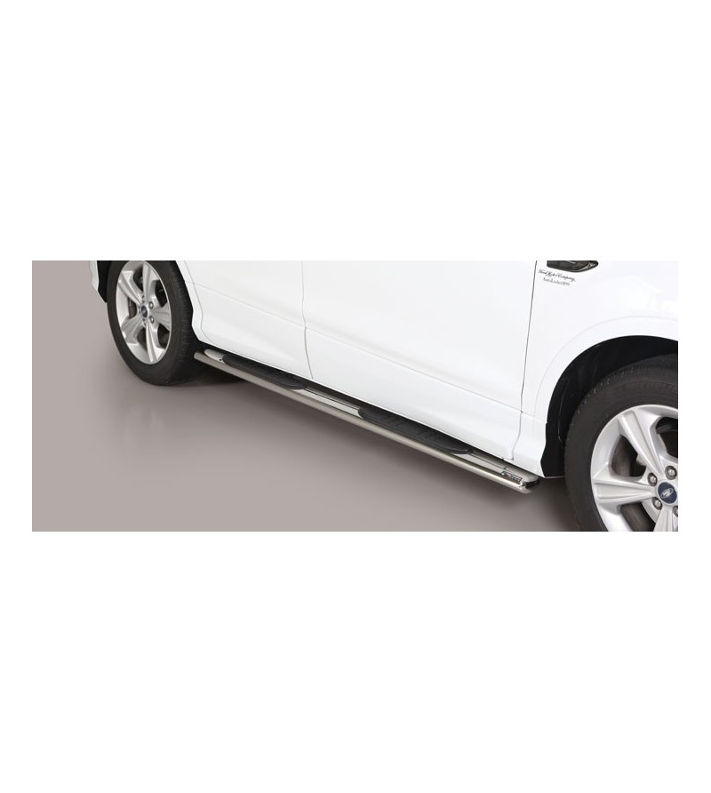 Kuga 17- Oval grand Pedana (Oval Side Bars with steps) Inox - GPO/420/IX - Lights and Styling