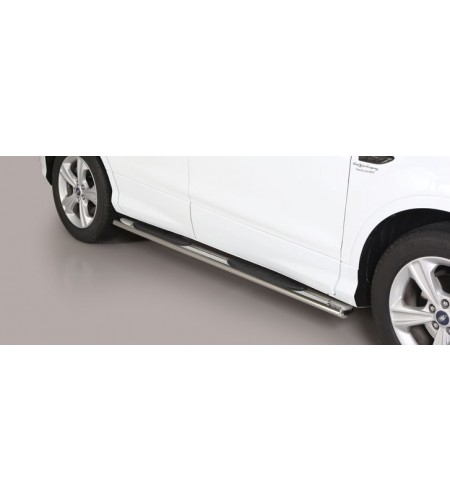 Kuga 17- Oval grand Pedana (Oval Side Bars with steps) Inox - GPO/420/IX - Sidebar / Sidestep - Verstralershop