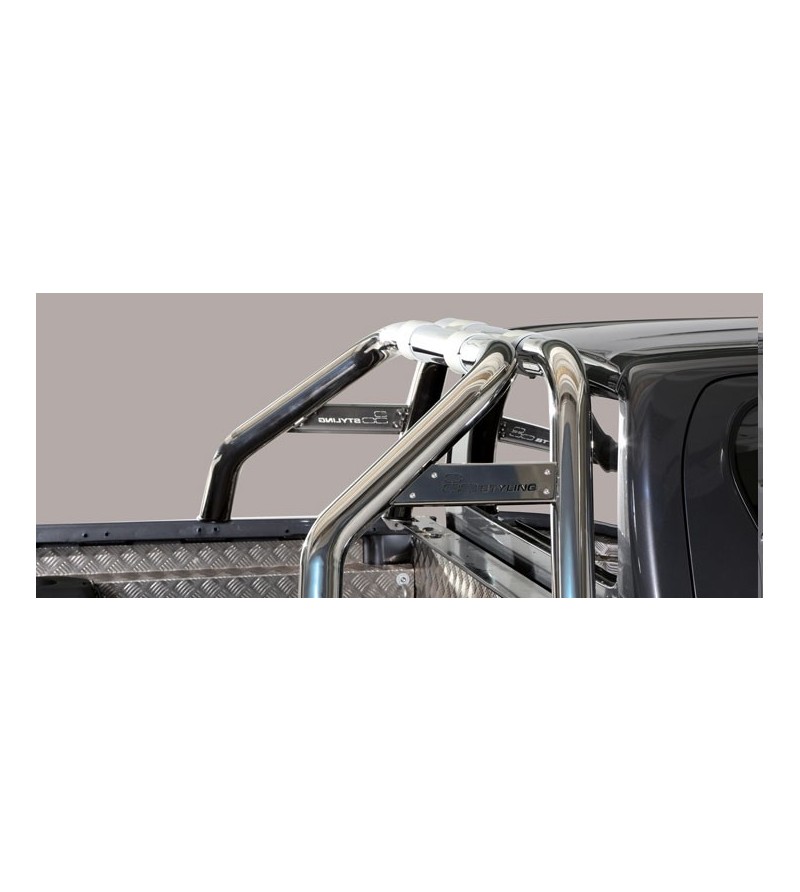 TOYOTA HILUX 16+ Roll Bar Mark on Tonneau Inox (2 pipes version) - RLSS/K/2410/IX - Rollbars / Sportsbars - Verstralershop