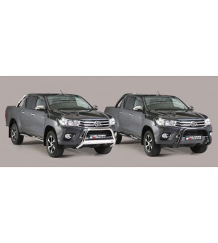 TOYOTA HILUX 16+ Roll Bar Mark on Tonneau Inox (2 pipes version)