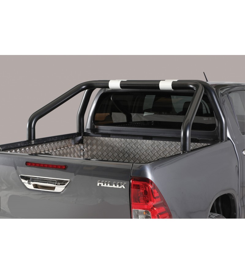 TOYOTA HILUX 16+ Roll Bar on Tonneau Inox (2 pipes version) - RLSS/2410/IX - Lights and Styling