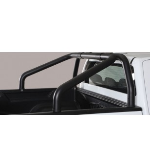 D-Max 17- Roll Bar on Tonneau - 2 pipes Black Coated - RLSS/2314/PL - Rollbars / Sportsbars - Verstralershop