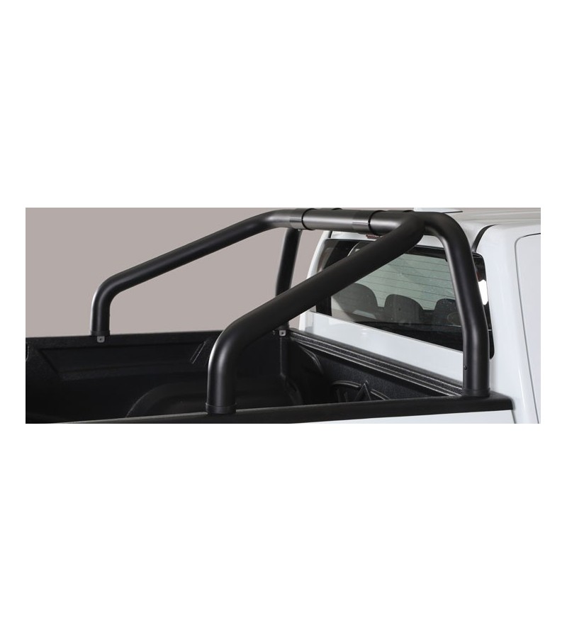 D-Max 17- Roll Bar on Tonneau - 2 pipes Black Coated - RLSS/2314/PL - Lights and Styling