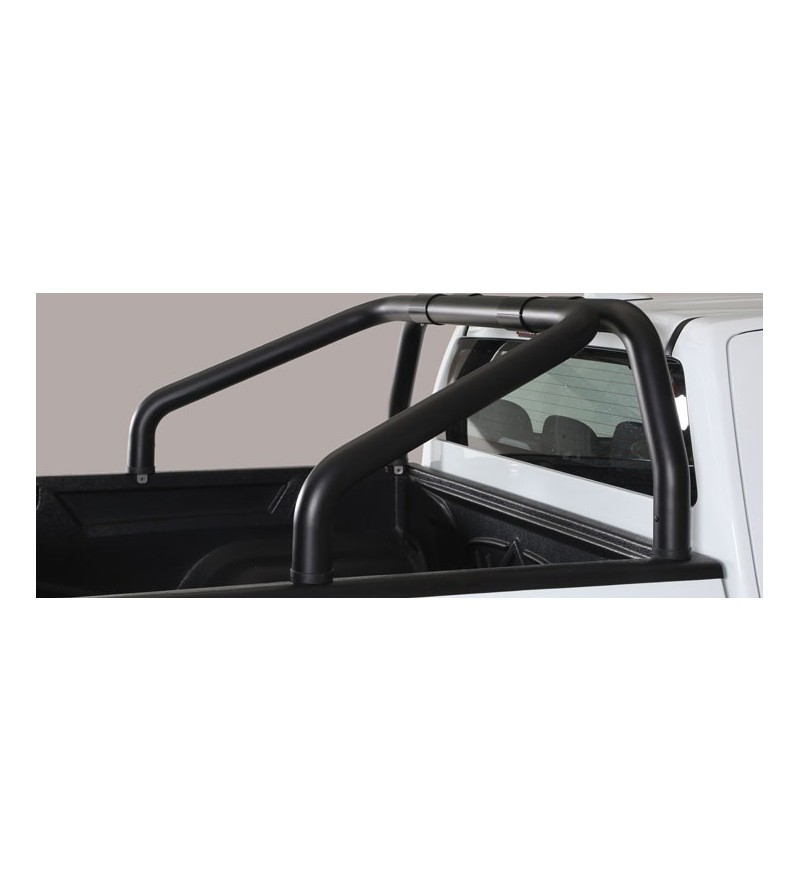 D-Max 17- Roll Bar on Tonneau - 2 pipes Black Coated - RLSS/2314/PL - Rollbars / Sportsbars - Verstralershop