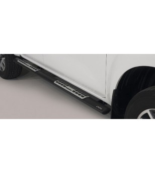 Alaskan D.C. 18- Oval Design Side Protections Inox Black Coated - DSP/432/PL - Sidebar / Sidestep - Verstralershop