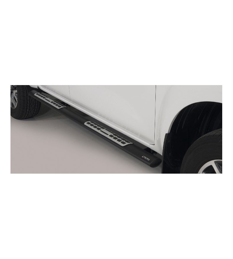 Alaskan D.C. 18- Oval Design Side Protections Inox Black Coated - DSP/432/PL - Lights and Styling