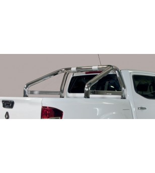 Alaskan D.C. 18- Roll Bar Mark on Tonneau Black Coated Inox (2 pipes version) - RLSS/K/2432/IX - Lights and Styling