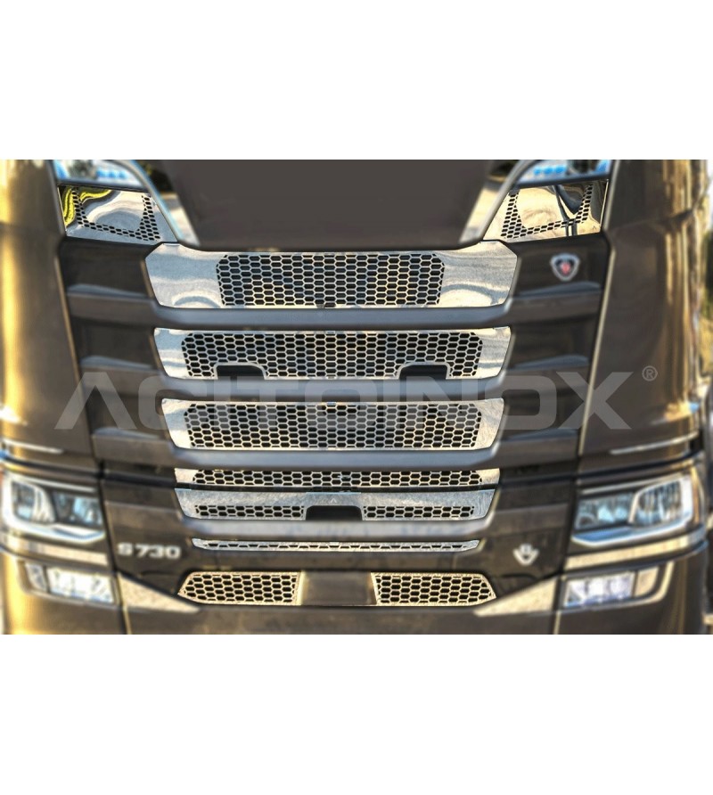 Inox-Teile - Acitoinox - Grille Styling Full - Viking - Scania - R/S - 2016+ Inox-Teile - Acitoinox - Grille Styling Full - Viking - Scania - R/S - 2016+