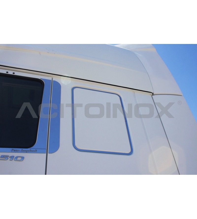 RVS Inox - Acitoinox - Profile Cabine - Set - DAF - XF - 106 - 2013-2021 RVS Inox - Acitoinox - Profile Cabine - Set - DAF - XF - 106 - 2013-2021
