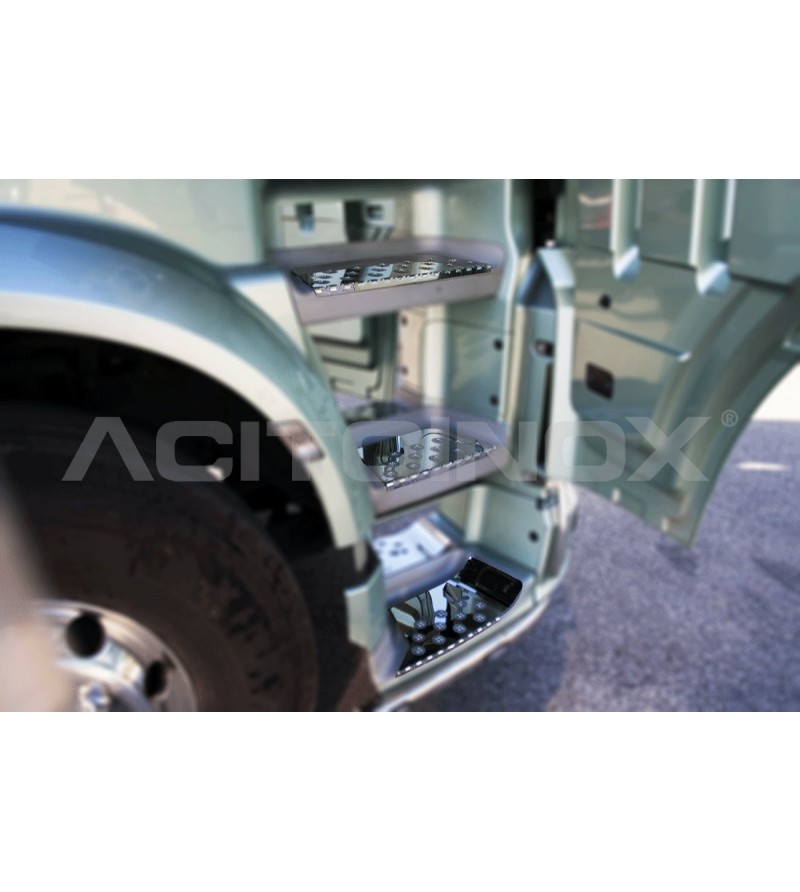 Inox-Teile - Acitoinox - Cover Stufe - Satz - DAF - XF - 106 - 2013-2021 Inox-Teile - Acitoinox - Cover Stufe - Satz - DAF - XF - 106 - 2013-2021
