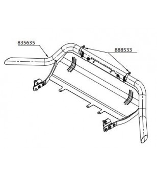 EXTRALIGHT FITTING installation kit for LED bars ø60mm tubes (3 sets) - 888533 - Fästen och fixering - Verstralershop