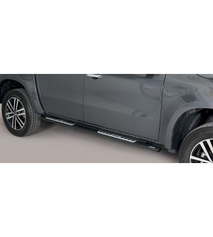 X-Class 17- Oval Design Side Protections Inox Black Coated - DSP/428/PL - Lights and Styling