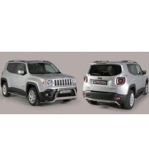 Jeep Renegade 2014- EC Approved Medium Bar Inox ø63 - EC/MED/376/IX - Lights and Styling