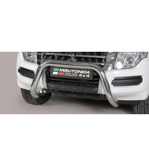 Pajero 2015- EC Approved Super Bar Inox ø76 rvs - EC/SB/385/IX - Bullbar / Lightbar / Bumperbar - Verstralershop