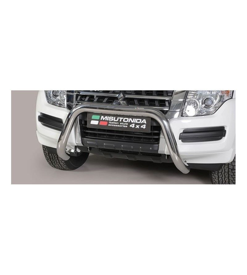 Pajero 2015- EC Approved Super Bar Inox ø76 rvs - EC/SB/385/IX - Bullbar / Lightbar / Bumperbar - Verstralershop