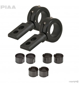 PIAA Universal Mounting 7/8" - 1-1/4" 360 Aluminum Brackets (set) - 30740 - Lights and Styling