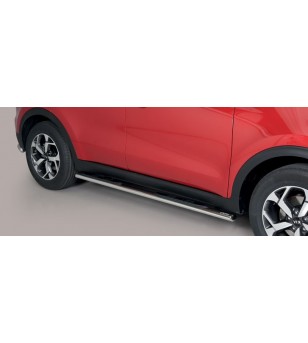 Sportage 18- Oval grand Pedana (Oval Side Bars with steps) Inox - GPO/403/IX - Lights and Styling