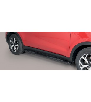 Sportage 18- Oval grand Pedana (Oval Side Bars with steps) Inox Black Powder Coated - GPO/403/PL - Sidebar / Sidestep - Verstral