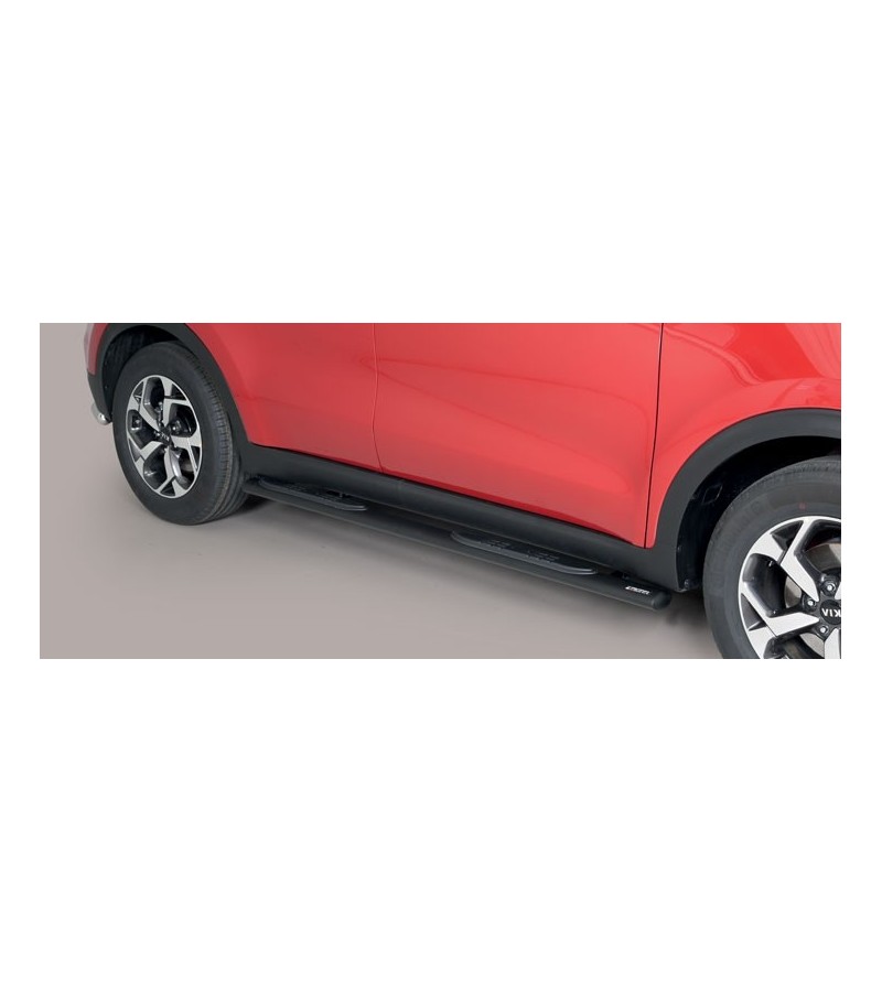 Sportage 18- Oval grand Pedana (Oval Side Bars with steps) Inox Black Powder Coated - GPO/403/PL - Lights and Styling