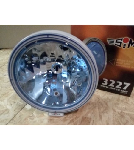 Extraljus - SIM - 3227 - Full LED - 8.8" - 22.3cm - Blå - Matt silver - Positionsljus - Driving 