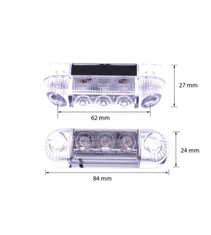 Markeringslampa LED 84mm Xenon Vit - 800283