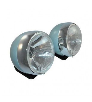 Driving light - Cibié - Pallas - 7'' - grey - stainless steel/chrome - for Porsche - Driving - SetPorsche 