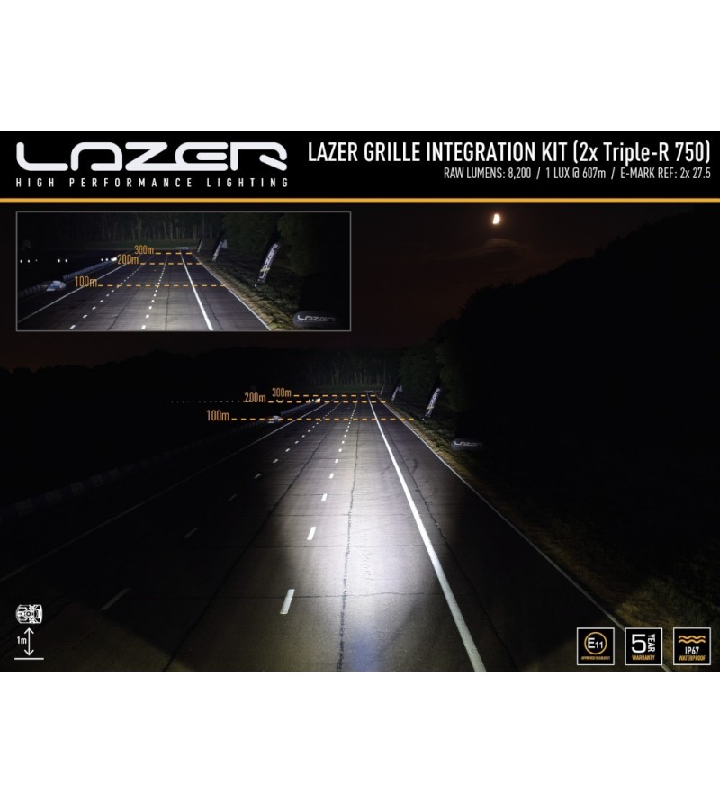 LAZER LED ST4 Evolution grille integration kit approved Mercedes