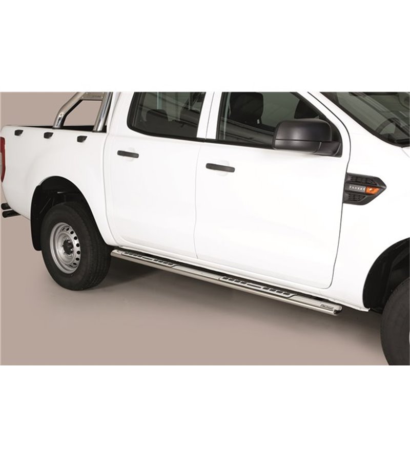 Ranger D.C. 19- Oval Design Side Protections Inox - DSP/295/IX - Lights and Styling