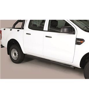 Ranger 19- Double Cab Grand Pedana ø76 Black Powder Coated - GP/295/PL - Sidebar / Sidestep - Verstralershop