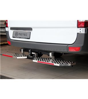 PEUGEOT PARNTER 18+ RUNNING BOARDS to tow bar pcs EXTRA LARGE - 888423 - Rearbar / Opstap - Verstralershop