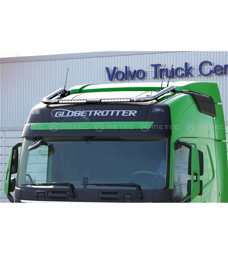 VOLVO FH 13+ ROOF LAMP HOLDER with 2x Lucidity 18" LEDBAR - Globetrotter roof - 868658 - Lights and Styling