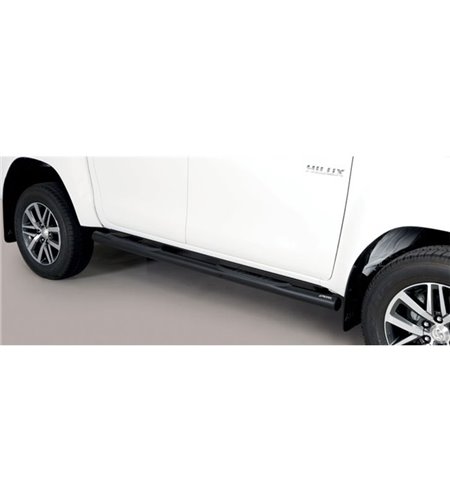 TOYOTA HILUX 19+ Grand Pedana (Side Bars with steps) Black Coated - Double Cab - GP/410/PL - Lights and Styling