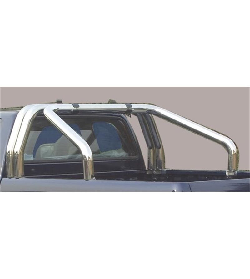 TOYOTA HILUX 19+ Roll Bar on Tonneau Inox (3 pipes version) - RLSS/3410/IX - Lights and Styling