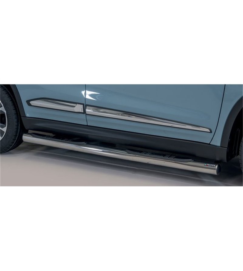 Vitara 2019- Grand Pedana Side Bars with steps Inox ø76 rvs - GP/455/IX - Bullbar / Lightbar / Bumperbar - Verstralershop