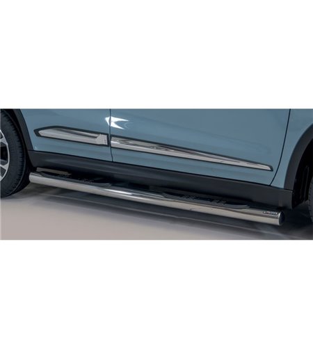 Vitara 2019- Grand Pedana Side Bars with steps Inox ø76 rvs - GP/455/IX - Lights and Styling