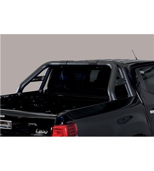 L200 DC 2019- Roll Bar Mark on Tonneau Inox (2 pipes version) Black Powdercoated - RLSS/K/2390/PL - Rollbars / Sportsbars - Vers