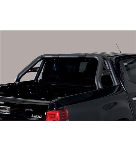 L200 DC 2019- Roll Bar Mark on Tonneau Inox (2 pipes version) Black Powdercoated - RLSS/K/2390/PL - Lights and Styling